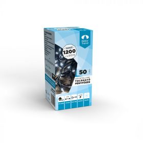   Crystalline toldható LED fényfüzér 400 cm, 50 db HIDEG FEHÉR LED-del, fekete kábellel, Kül- és beltéri