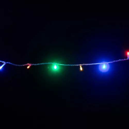 Crystalline  toldható LED fényfüzér, 800 cm, 100 db MULTI LED, átlátszó kábel, Kül- és beltéri