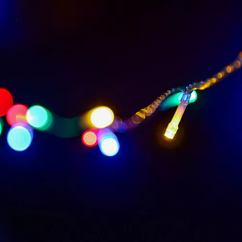 Crystalline  toldható LED fényfüzér, 800 cm, 100 db MULTI LED, átlátszó kábel, Kül- és beltéri