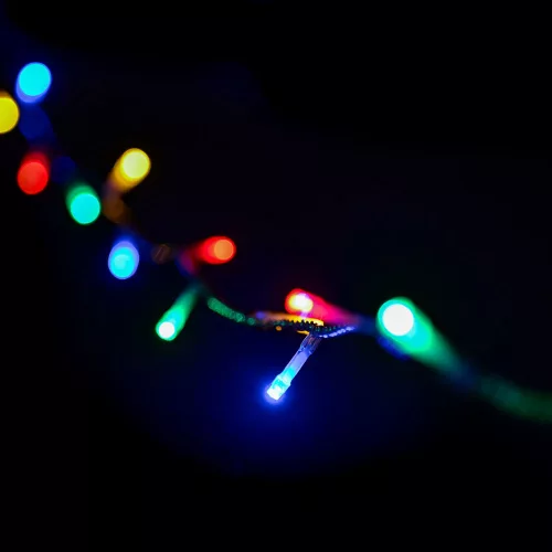 Crystalline  toldható LED fényfüzér, 800 cm, 100 db MULTI LED, átlátszó kábel, Kül- és beltéri