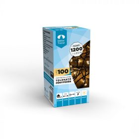   Crystalline toldható LED fényfüzér 800 cm, 100 db MELEG FEHÉR LED-del, fekete kábellel, Kül- és beltéri
