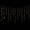 Crystalline toldható led jégcsapfüzér, 200 x 90 cm, 138 db MELEG FEHÉR LED, átlátszó kábel, Kül- és beltéri