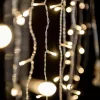 Crystalline toldható LED fényfüggöny 200 x 90 cm 192 db  meleg fehér LED, átlátszó kábel, Kül- és beltéri