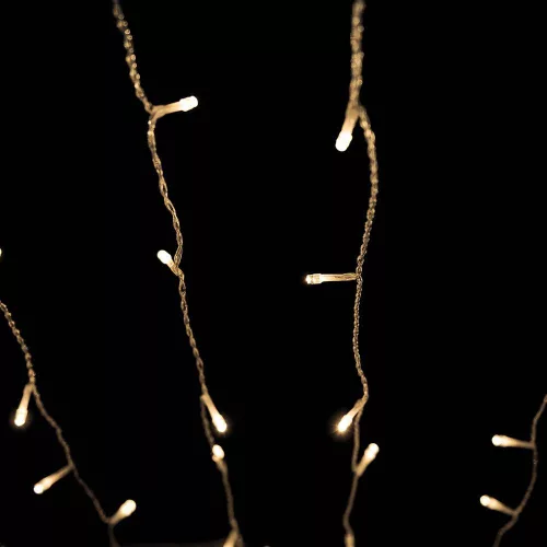 Crystalline toldható LED fényfüggöny 200 x 90 cm 192 db  meleg fehér LED, átlátszó kábel, Kül- és beltéri