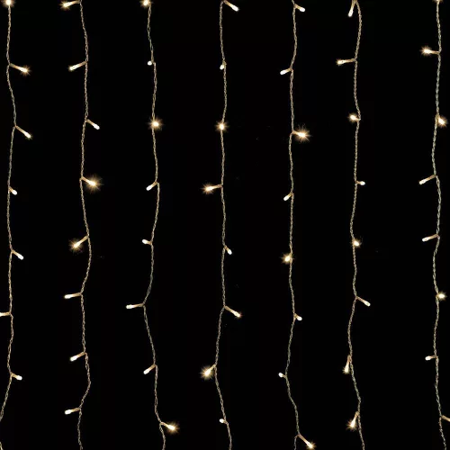 Crystalline toldható LED fényfüggöny 200 x 90 cm 192 db  meleg fehér LED, átlátszó kábel, Kül- és beltéri