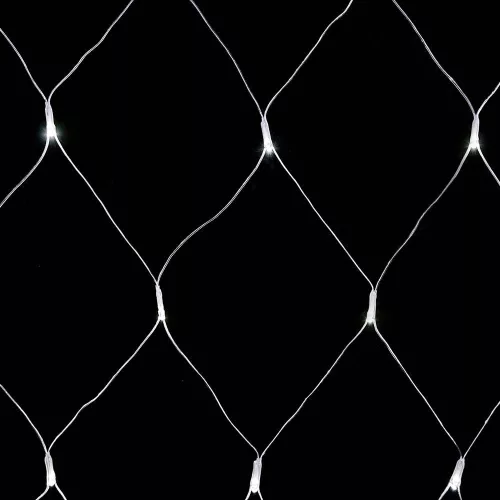 Crystalline toldható LED fényháló, 200 x 100 cm, 96 db HIDEG FEHÉR LED, átlátszó kábel, Kül- és beltéri