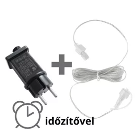   Crystalline 12W Transzformátor időzítővel (6/18) + 5 m átlátszó kábel