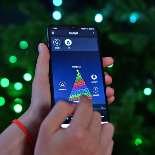 Dekortrend Heylight okos fényfüzér, 1200 cm, 120 RGB LED, fekete kábel