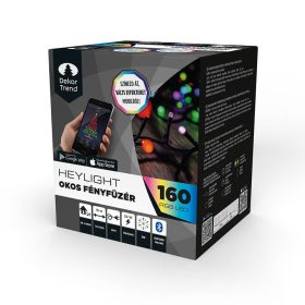   Dekortrend Heylight okos fényfüzér, 1600 cm, 160 RGB LED, fekete kábel