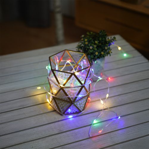 Dekortrend Okos fényfüzér, 100 LED, átlátszó kábel, USB csatlakozás