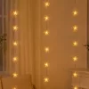 Csillag LED fényfüzér meleg fehér fénnyel 3 x 3 m