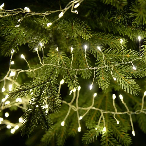 Tündérfény girland, ezüst kábel, hideg fehér, 700 cm, 700 LED