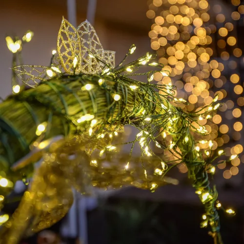 Dekortrend Tündérfény girland, 700 LED, meleg fehér, zöld kábel