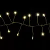 Tündérfény girland, zöld kábel, 1400 led, meleg fehér