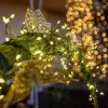 Tündérfény girland, zöld kábel, 1400 led, meleg fehér