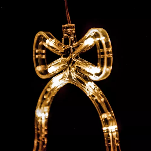 Dekortrend Harang ablakdísz tapadókoronggal, 16 x 20 cm, 12 LED meleg fehér, elemes