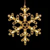 Dekortrend Hópehely ablakdísz tapadókoronggal, 18 x 18 cm, 12 LED meleg fehér, elemes