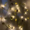 Dekortrend Arany dekorációs fényfüzér, 20 LED, meleg fehér, elemes
