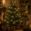 Kristálycsepp LED fényfüzér, 80 LED, meleg fehér, 7,9 m, időzítővel 