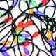 Színes kristálycsepp LED fényfüzér, 80 LED, 7,9 m, időzítővel 