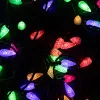 Színes kristálycsepp LED fényfüzér, 80 LED, 7,9 m, időzítővel 