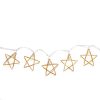 Dekortrend Fém csillag motívumos dekorfüzér, 10 led, elemes