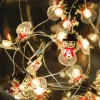 Tündérfény hóemberrel, meleg fehér, ezüst színű rézkábel, 200 cm, 20 LED