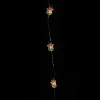 Tündérfény hóemberrel, meleg fehér, ezüst színű rézkábel, 200 cm, 20 LED