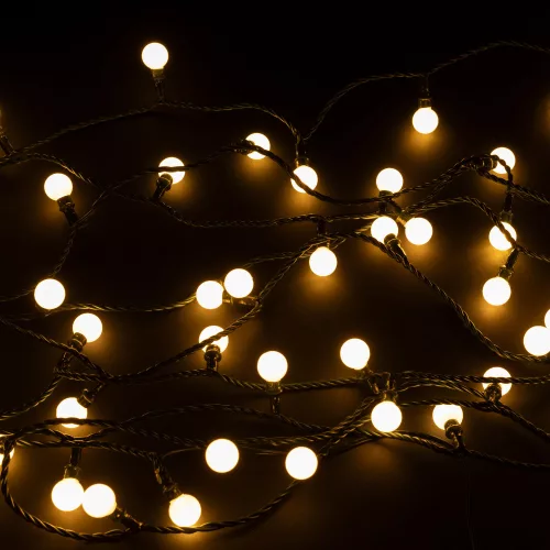 Dekortrend Gyöngy fényfüzér, 240 LED, meleg fehér, zöld kábel