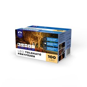   Dekortrend Kültéri toldható LED fényfüzér, Meleg fehér, 1000 cm, 100 LED