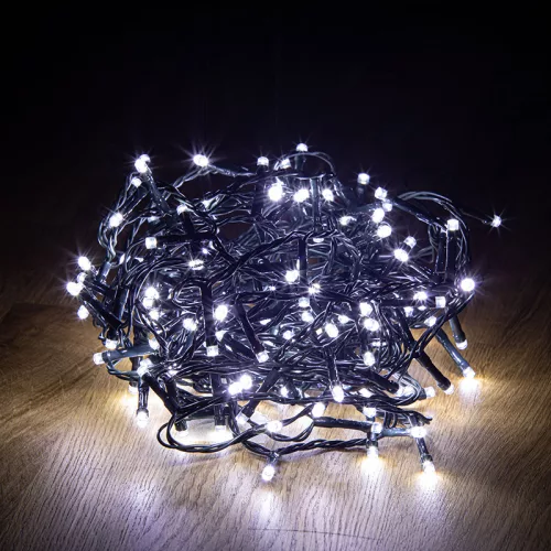 Dekortrend Kültéri toldható 50 LED fényfüzér, Hideg fehér, 500 cm