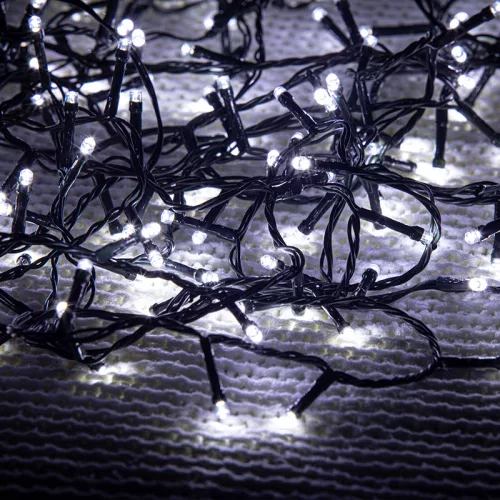 Dekortrend Kültéri toldható 50 LED fényfüzér, Hideg fehér, 500 cm