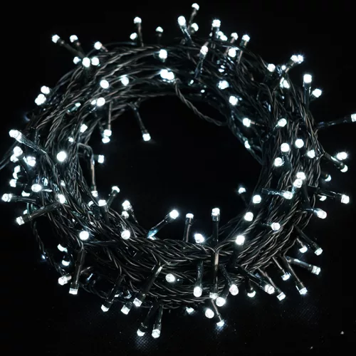 Dekortrend Kültéri toldható 101 LED jégcsapfüzér, Hideg fehér, 300 x 40 cm