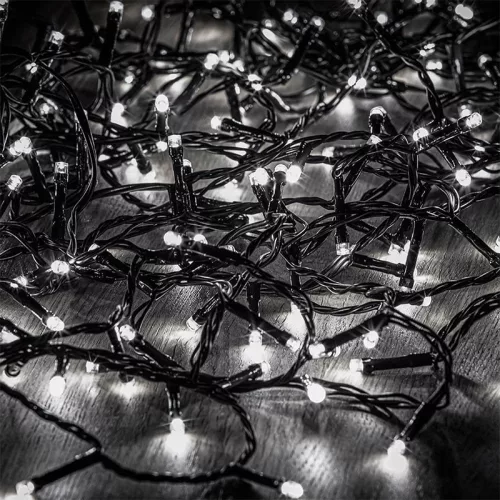 Dekortrend Kültéri toldható 101 LED jégcsapfüzér, Hideg fehér, 300 x 40 cm