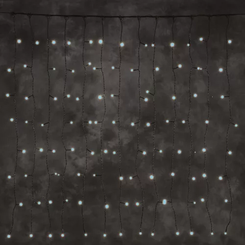 Dekortrend Kültéri toldható LED fényfüggöny, Hideg fehér, 100 x 400 cm, 280 LED