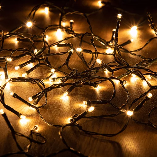 Dekortrend Kültéri toldható 197 LED jégcsapfüzér, Meleg fehér, 600 x 40 cm