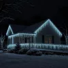 Dekortrend Kültéri toldható 197 LED jégcsapfüzér 600 x 40 cm, Hideg fehér LED