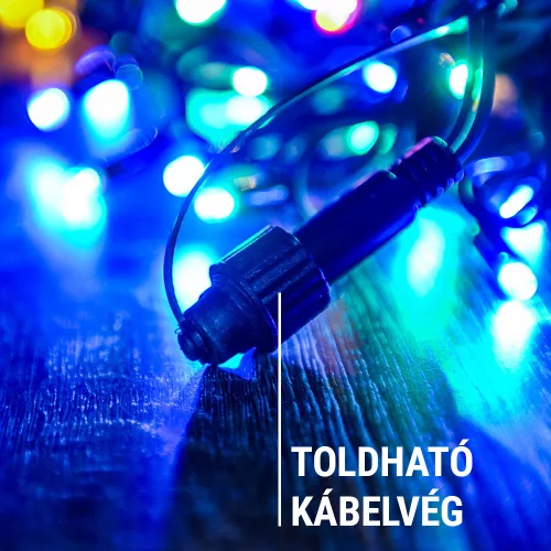 Dekortrend Kültéri toldható LED jégcsapfüzér, Multi, 300 x 40 cm, 101 LED