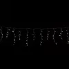 Dekortrend Kültéri toldható jégszikrázó 101 LED jégcsapfüzér, Meleg fehér, 300 x 40 cm, fehér gumikábel