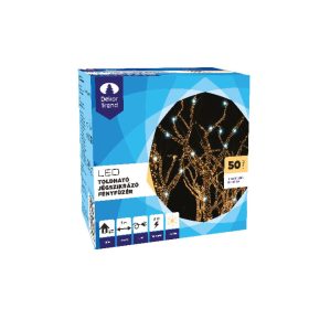   Dekortrend Kültéri toldható jégszikrázó LED fényfüzér, Meleg fehér, 500 cm, 50 LED