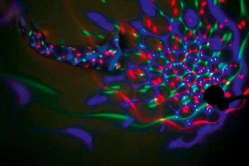 Forgó party égő, vörös, kék, zöld színek, E27 foglalat, 3W