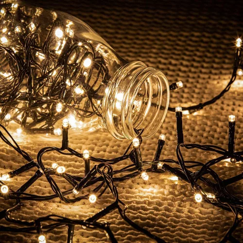 Dekortrend Basic 40 LED fényfüzér, 320 cm, timer funkcióval, meleg fehér, elemes