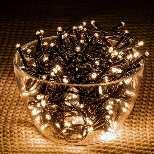 Dekortrend Basic 40 LED fényfüzér, 320 cm, timer funkcióval, meleg fehér, elemes