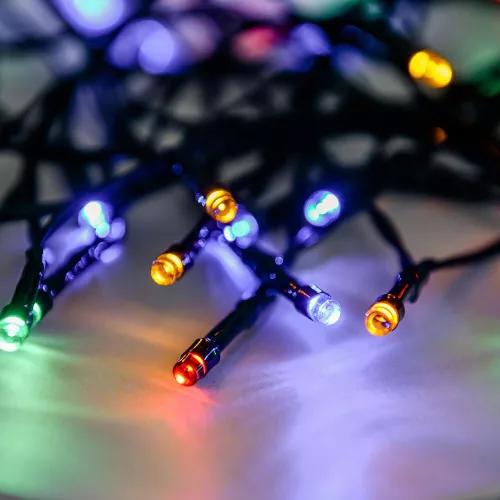 Dekortrend Basic 80 LED, 640 cm, fényfüzér timer funkcióval, elemes, színes