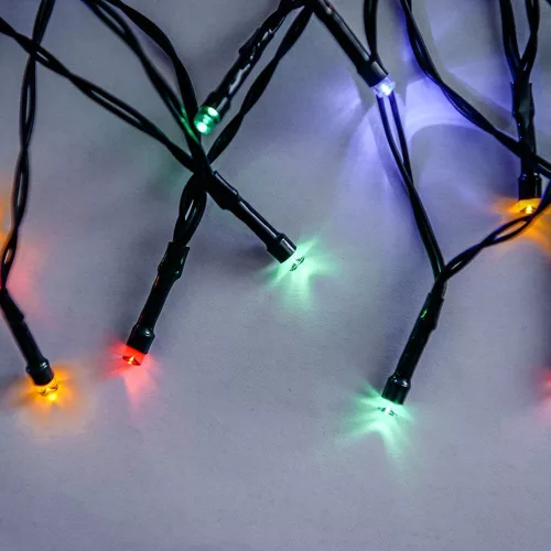 Dekortrend Basic 80 LED, 640 cm, fényfüzér timer funkcióval, elemes, színes