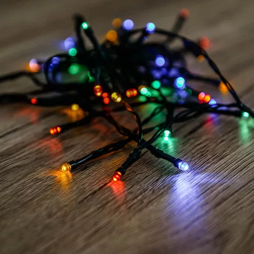 Dekortrend Basic 80 LED, 640 cm, fényfüzér timer funkcióval, elemes, színes
