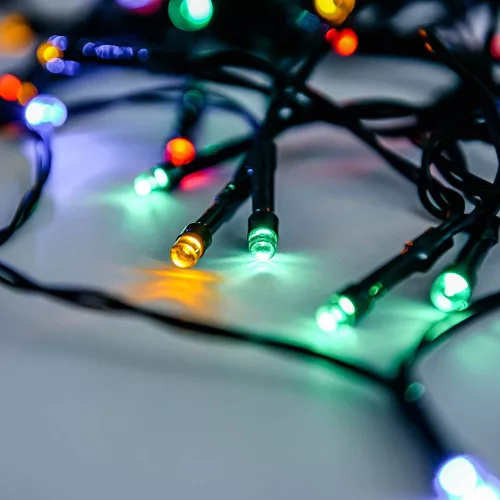 Dekortrend Basic 80 LED, 640 cm, fényfüzér timer funkcióval, elemes, színes