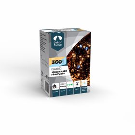   Dekortrend Basic Jégszikrázó fényfüzér 1800 cm, 360 db LED, 270 meleg fehér, 90 hideg fehér