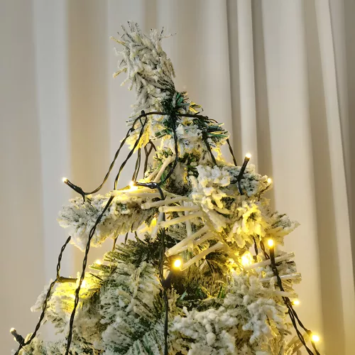 Gyűrűs karácsonyfa fényfüzér 112 cm, 120 LED, meleg fehér, 120 cm-es fához