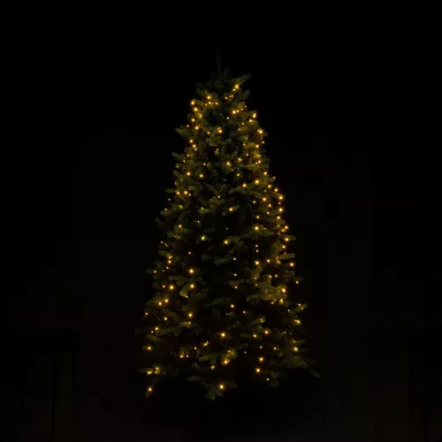 Gyűrűs karácsonyfa fényfüzér 112 cm, 120 LED, meleg fehér, 120 cm-es fához